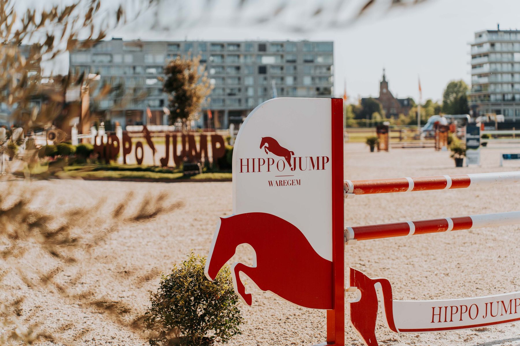 Hindernis op een jumpingpiste